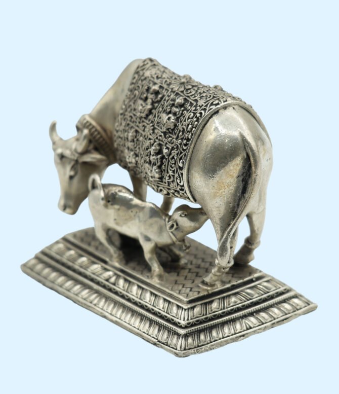 Astalakshmi Kamadhenu Idol in Silver