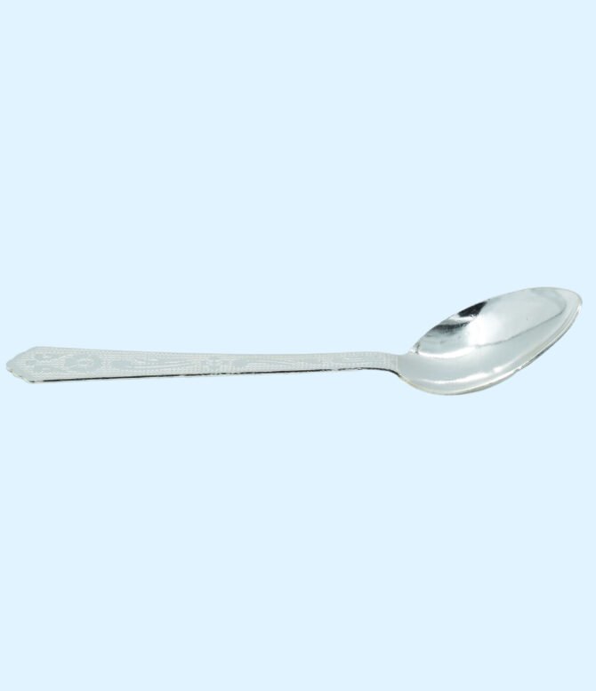 Pure Silver Spoon, Silver Spoon for Sale, Silver Crafts, Silver Spoon With Flower Design Engrave