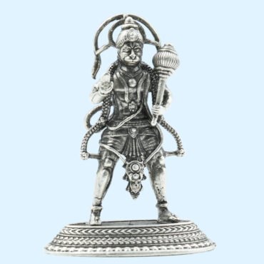 Silver Hanuman Idol, Hanuman Silver Murti, Silver Hanuman Ji Murti, Pure Silver Hanuman Statue