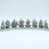 Antique Silver Ashtalakshmi Stand, Asthalakshmi in Silver, Astha Lakshmi Silver Idols