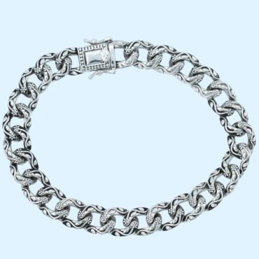 Cuban Chain Bracelet, Cuban Link Bracelet Men, Silver Cuban Link Bracelet, Mens Cuban Bracelet Silver, Sterling Silver Cuban Link Bracelet