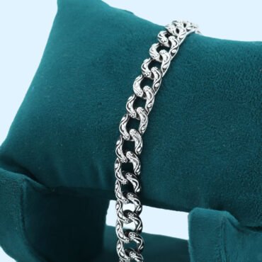 Cuban Chain Bracelet, Cuban Link Bracelet Men, Silver Cuban Link Bracelet