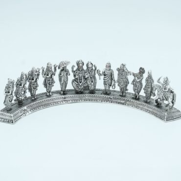 Pure Antique Silver Vishnu Dashavatar Idols Set, Silver Vishnu Avatar Idols, Silver Vishnu Idols