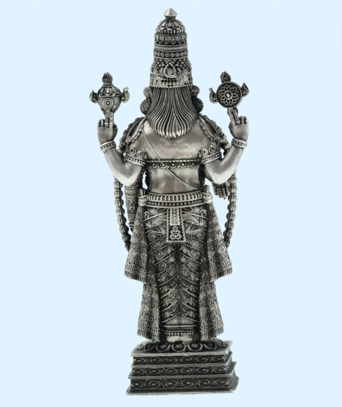pure silver vishnu idol