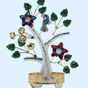 Silver Tree For Gifting, Silver Tree, Gold and Silver Tree, Silver Tree Flowers and Birds