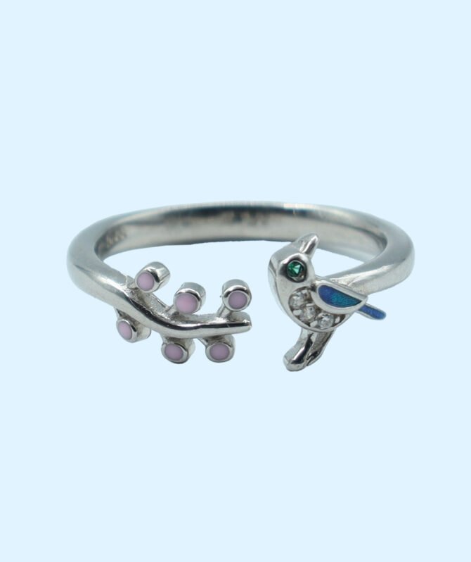 Bird Silver Ring, Sterling Silver Bird Ring, Little Bird Silver Ring