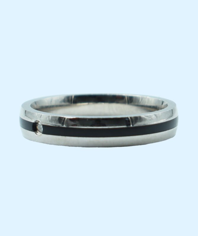 Black Silver Ring For Women