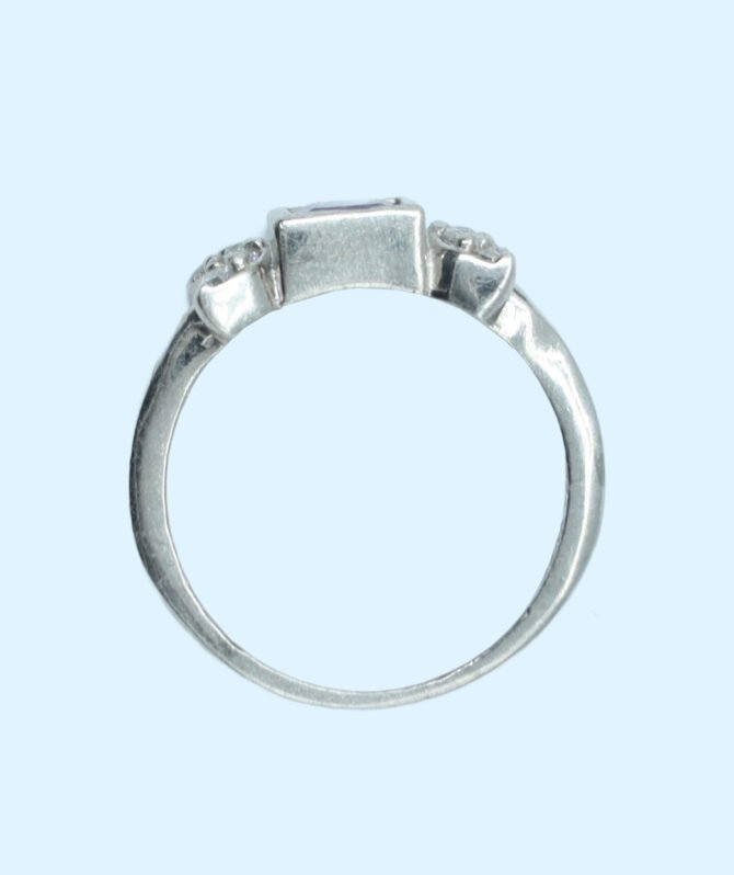 Fancy Blue Silver Ring