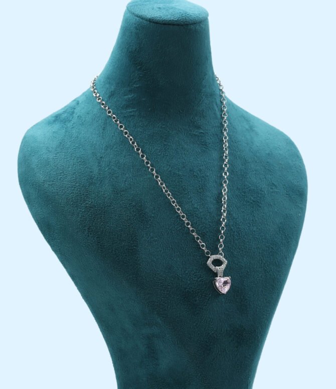 Silver Necklace with a Heart