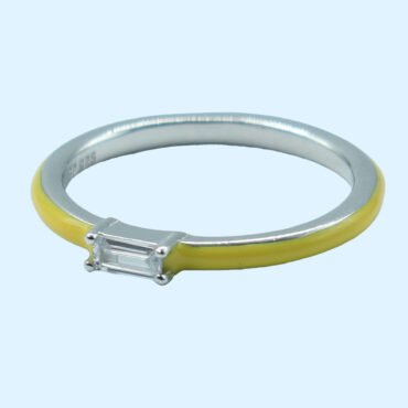 Yellow Silver Ring