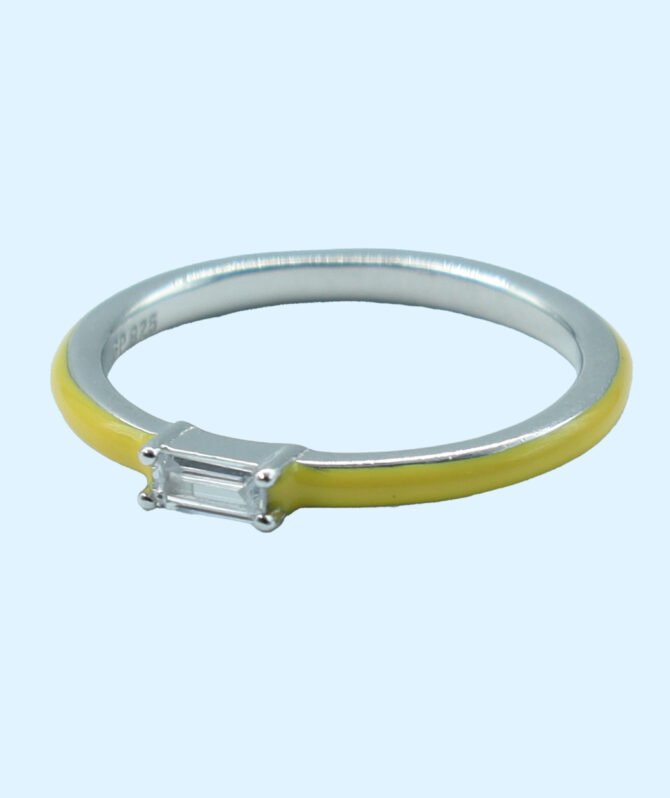 Yellow Silver Ring