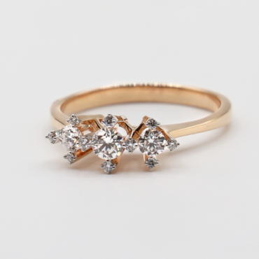 3 solitaire diamond ring