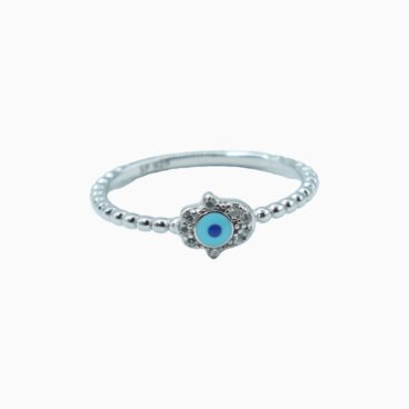 925 silver evil eye ring