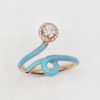 Blue enamel ring