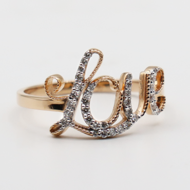 Diamond love ring