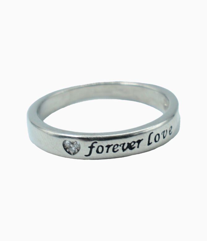Forever love sterling silver ring
