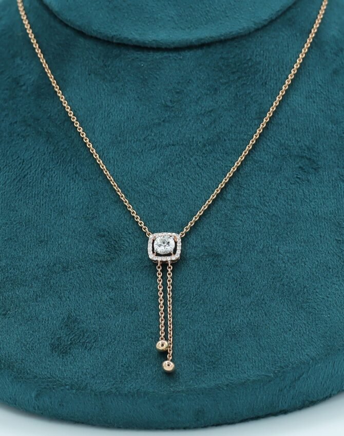Solitaire Diamond Necklace Set