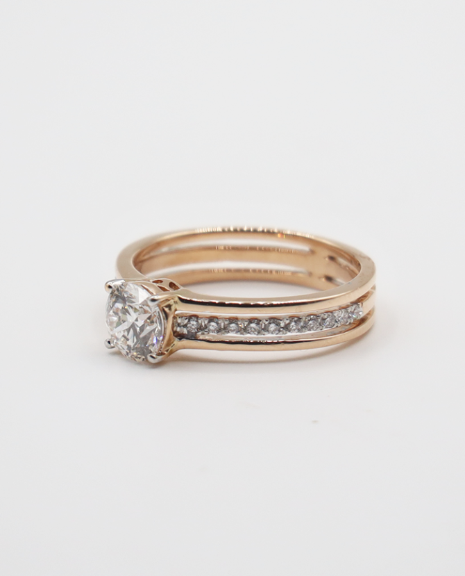 Vintage solitaire engagement ring diamond
