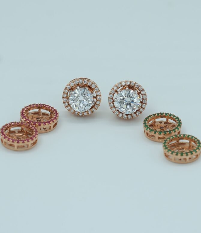diamond stud earrings with halo