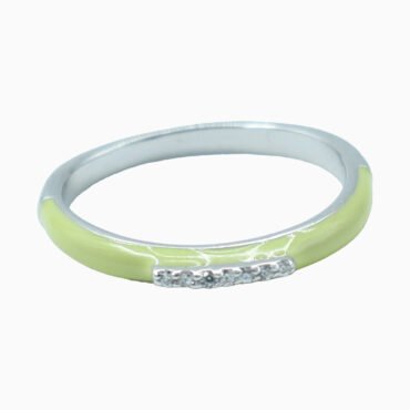 enamel ring silver