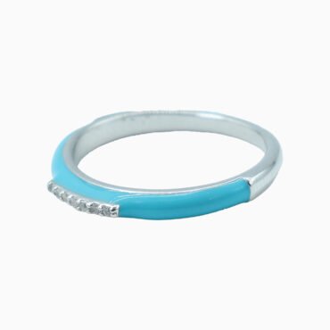 enamel ring silver