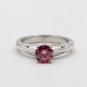 garnet solitaire ring