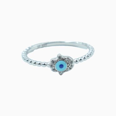 silver ring evil eye