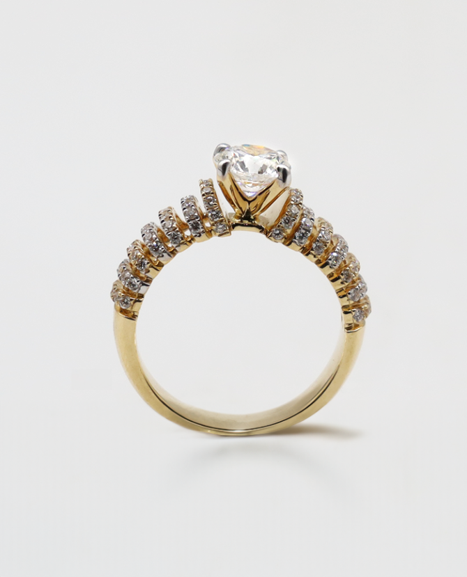 solitaire diamond wedding rings