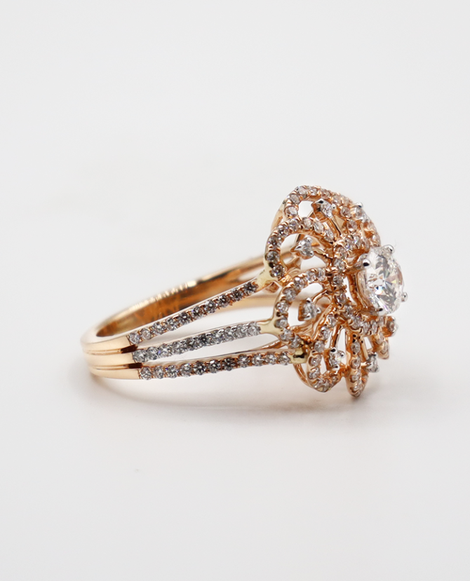 vintage daisy diamond rings