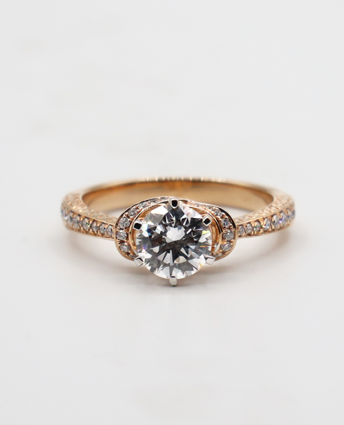 vintage halo diamond ring