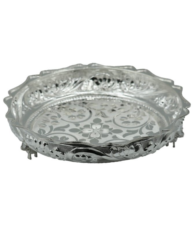 Pure Silver Plate for Pooja