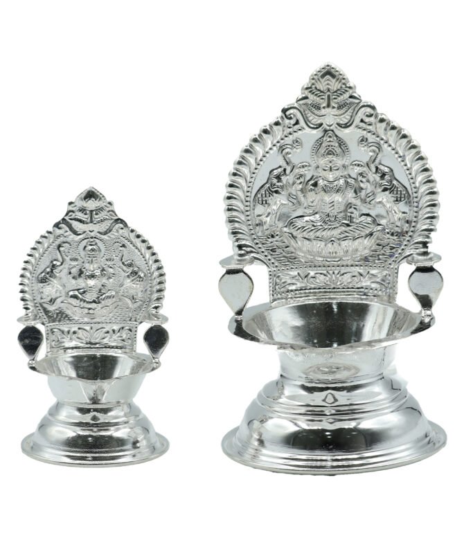 Pure silver kamakshi diya