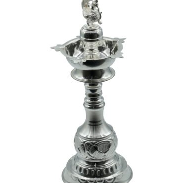 Silver Peacock Design Lamp