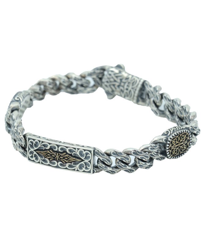 mens antique silver bracelet