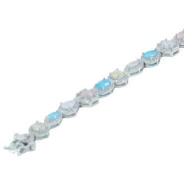 mixed gemstone tennis bracelet