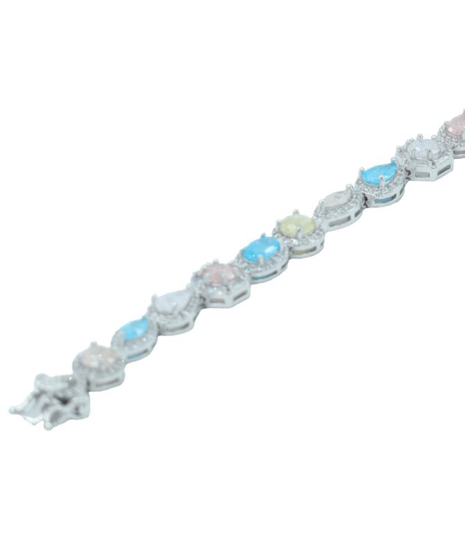 mixed gemstone tennis bracelet