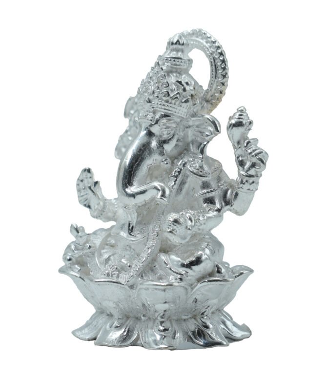 silver ganesha idol