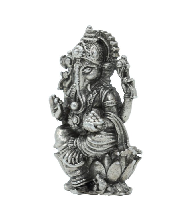 silver ganesha idol