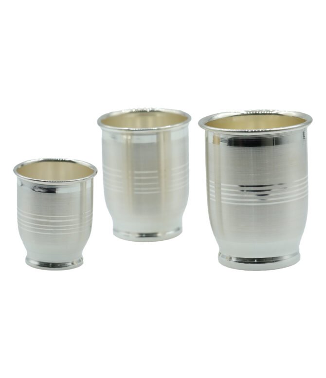 silver glass set