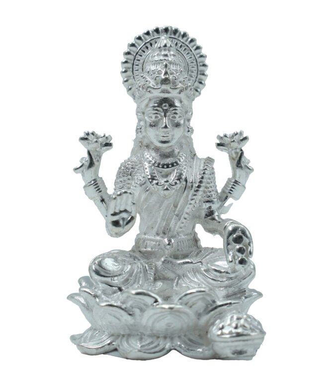 silver lakshmi idol