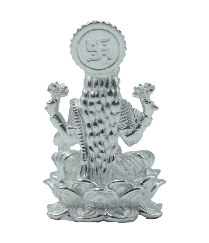 silver lakshmi idol for pooja