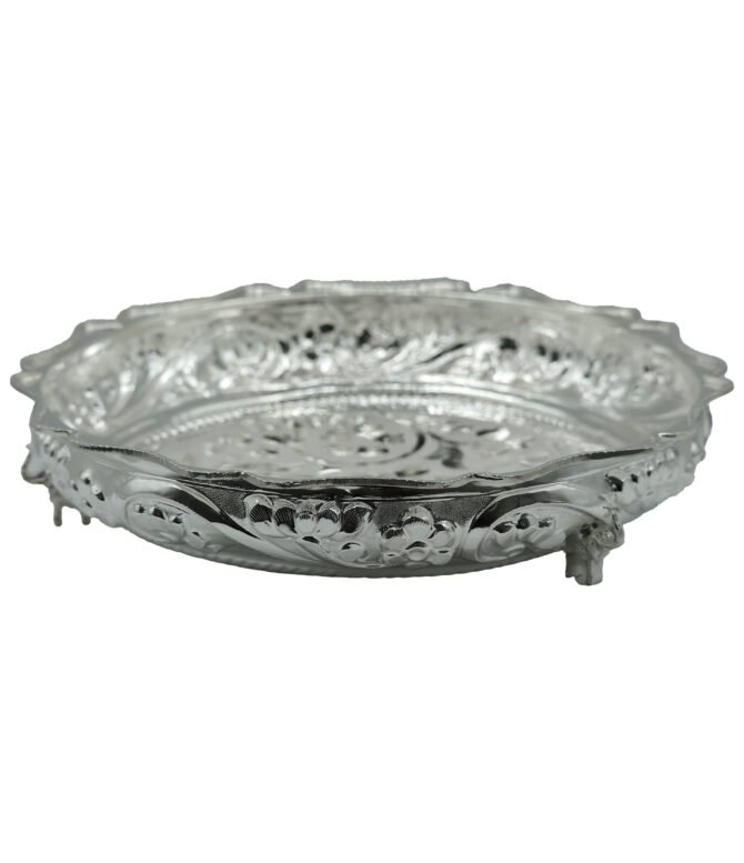 silver thambulam plate