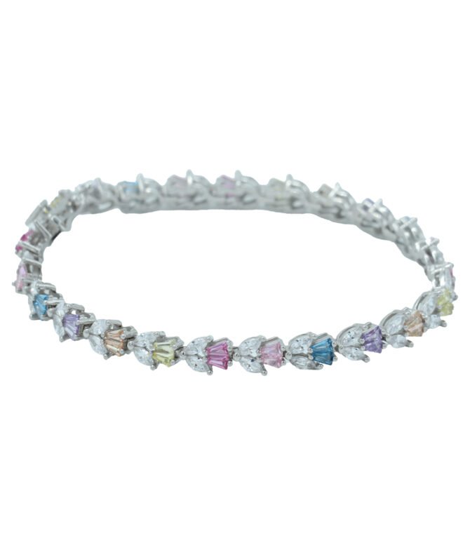 tennis bracelet multi gemstone