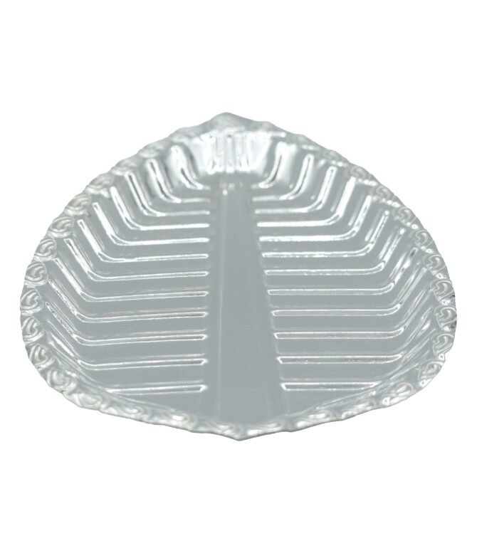 Silver banana leaf plate